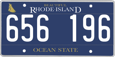 RI license plate 656196