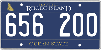 RI license plate 656200