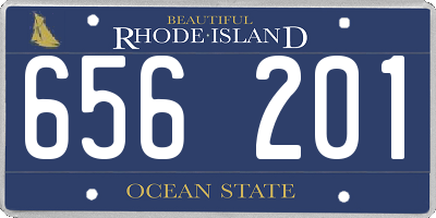 RI license plate 656201