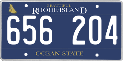 RI license plate 656204