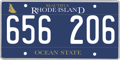 RI license plate 656206