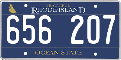 RI license plate 656207