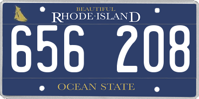 RI license plate 656208