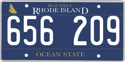 RI license plate 656209