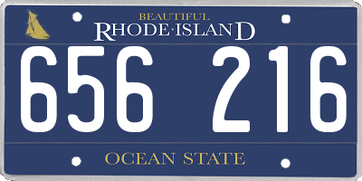 RI license plate 656216