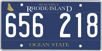 RI license plate 656218