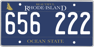 RI license plate 656222