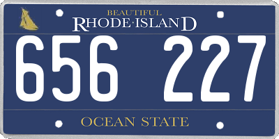 RI license plate 656227