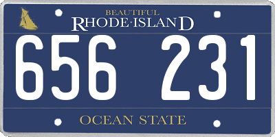 RI license plate 656231