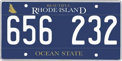 RI license plate 656232