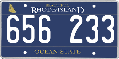 RI license plate 656233
