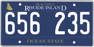 RI license plate 656235