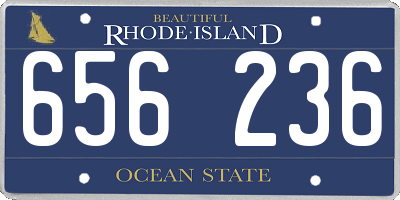 RI license plate 656236