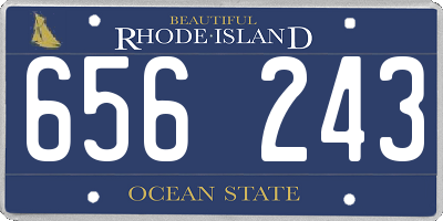 RI license plate 656243