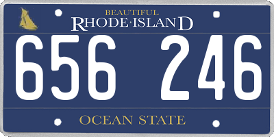 RI license plate 656246