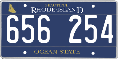 RI license plate 656254