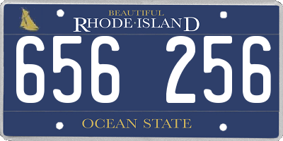 RI license plate 656256