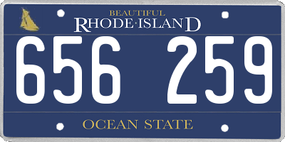 RI license plate 656259