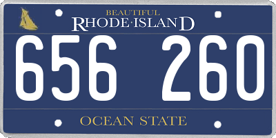 RI license plate 656260