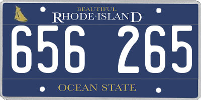 RI license plate 656265