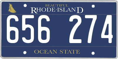 RI license plate 656274
