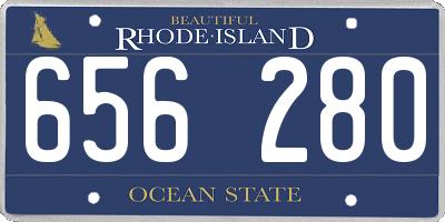 RI license plate 656280