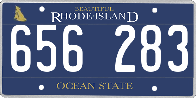 RI license plate 656283