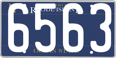 RI license plate 6563