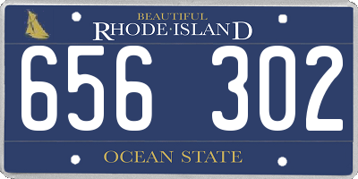 RI license plate 656302