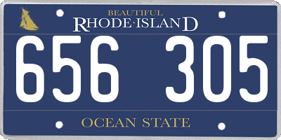 RI license plate 656305