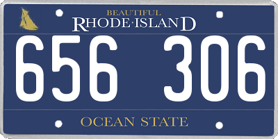 RI license plate 656306