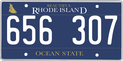 RI license plate 656307