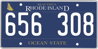 RI license plate 656308