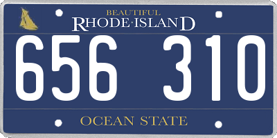 RI license plate 656310