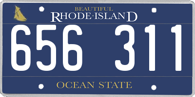 RI license plate 656311