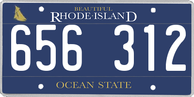 RI license plate 656312