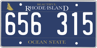 RI license plate 656315