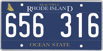 RI license plate 656316