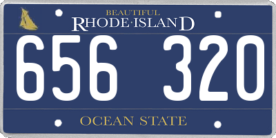 RI license plate 656320