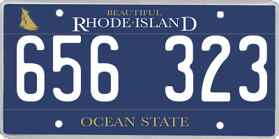 RI license plate 656323