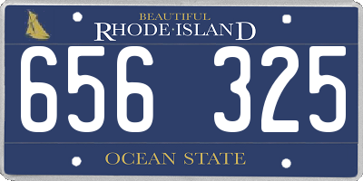 RI license plate 656325