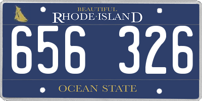 RI license plate 656326