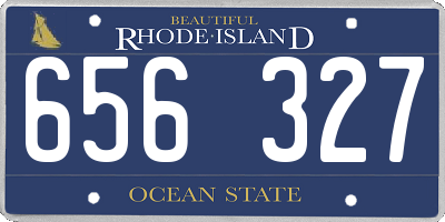 RI license plate 656327