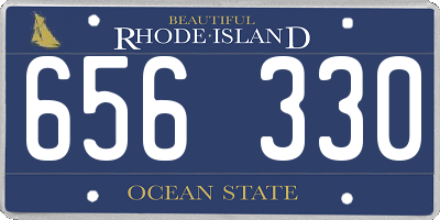 RI license plate 656330