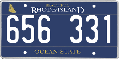 RI license plate 656331