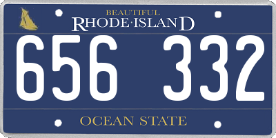 RI license plate 656332