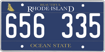RI license plate 656335