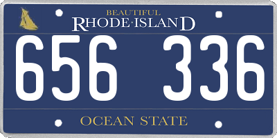 RI license plate 656336