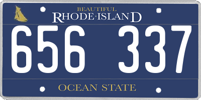 RI license plate 656337