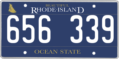 RI license plate 656339